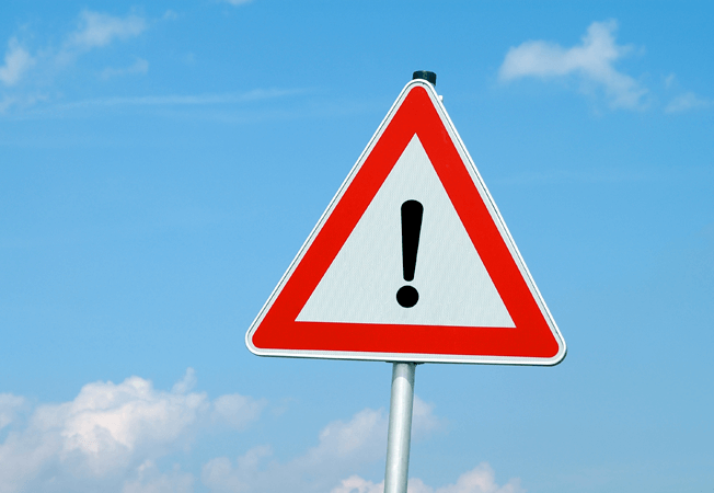 verkeersbord waarschuwing