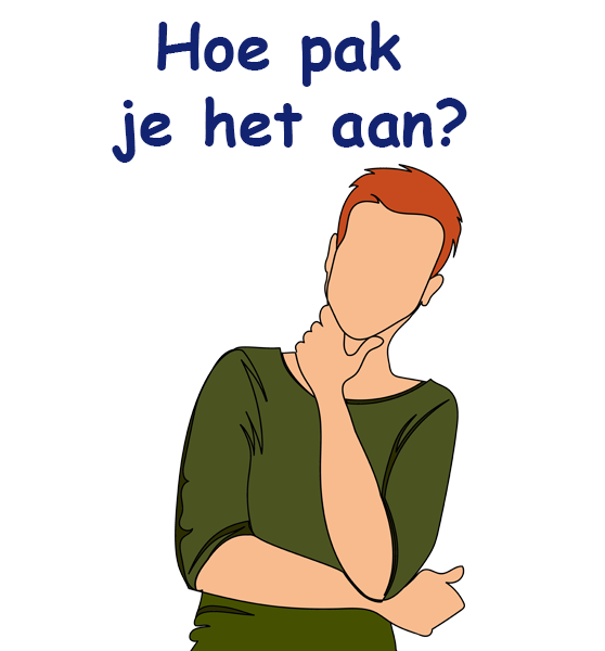 tekening denkende jongen