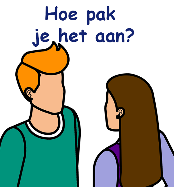 jongen en meisje tegenover elkaar