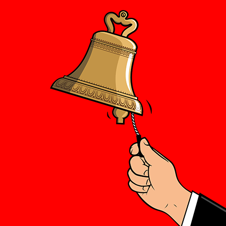 illustratie aan de bel trekken