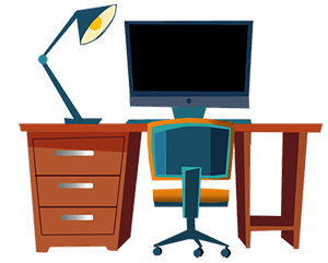 tekening van bureau