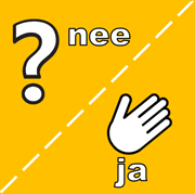 gele kubus met ja en nee