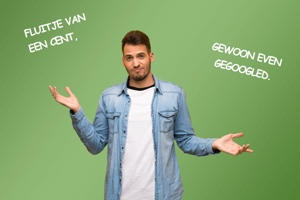 Man met gespreide armen