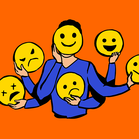 tekening van jongleur