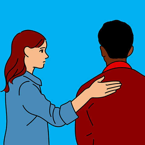 tekening van collega