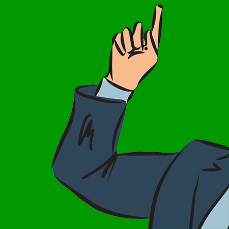 tekening van opgestoken arm