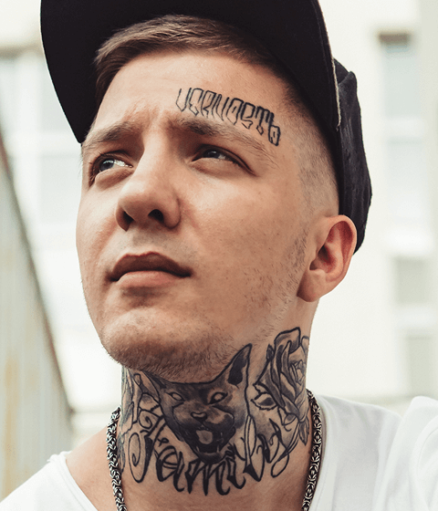hals- en gezichtstattoo