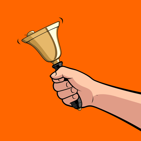 bel in de hand