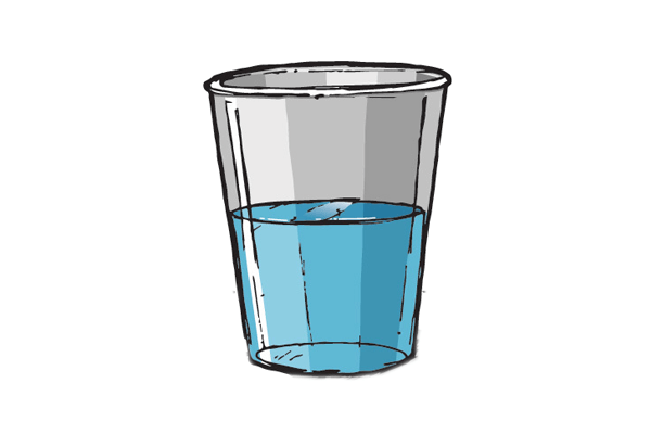halfvol glas