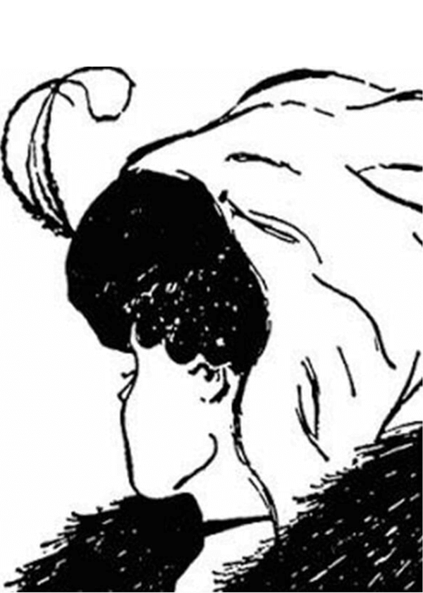 illusie tekening van oude-jonge vrouw 