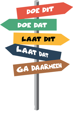 verkeersbord met regels
