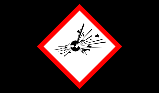 symbool voor ontploffen