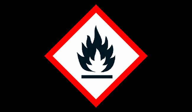 symbool voor brandbaar