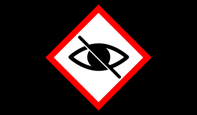 symbool voor niet in je oog
