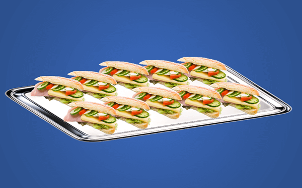 10 broodjes gezond op een tray
