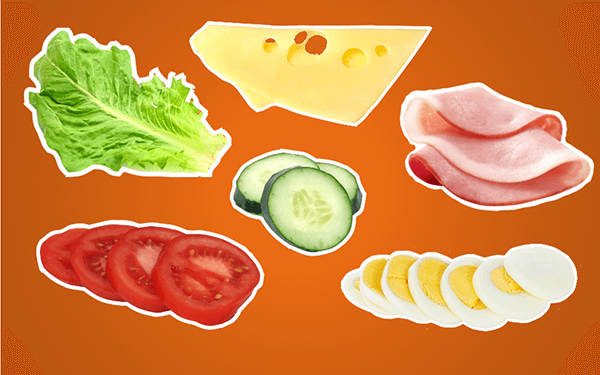 ingredi&euml;nten van een broodje gezond
